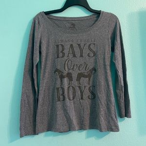 Grey Long Sleeve Graphic Tee